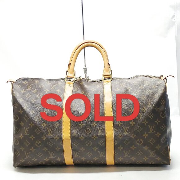 Louis Vuitton Handbags - Louis Vuitton LV Boston Bag Keepall 50 Brown Monogram 674-031025
